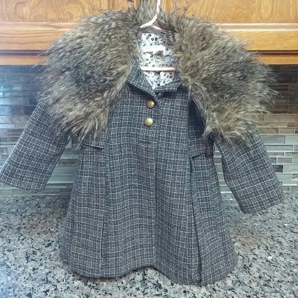 Chasing fireflies fur collar jacket